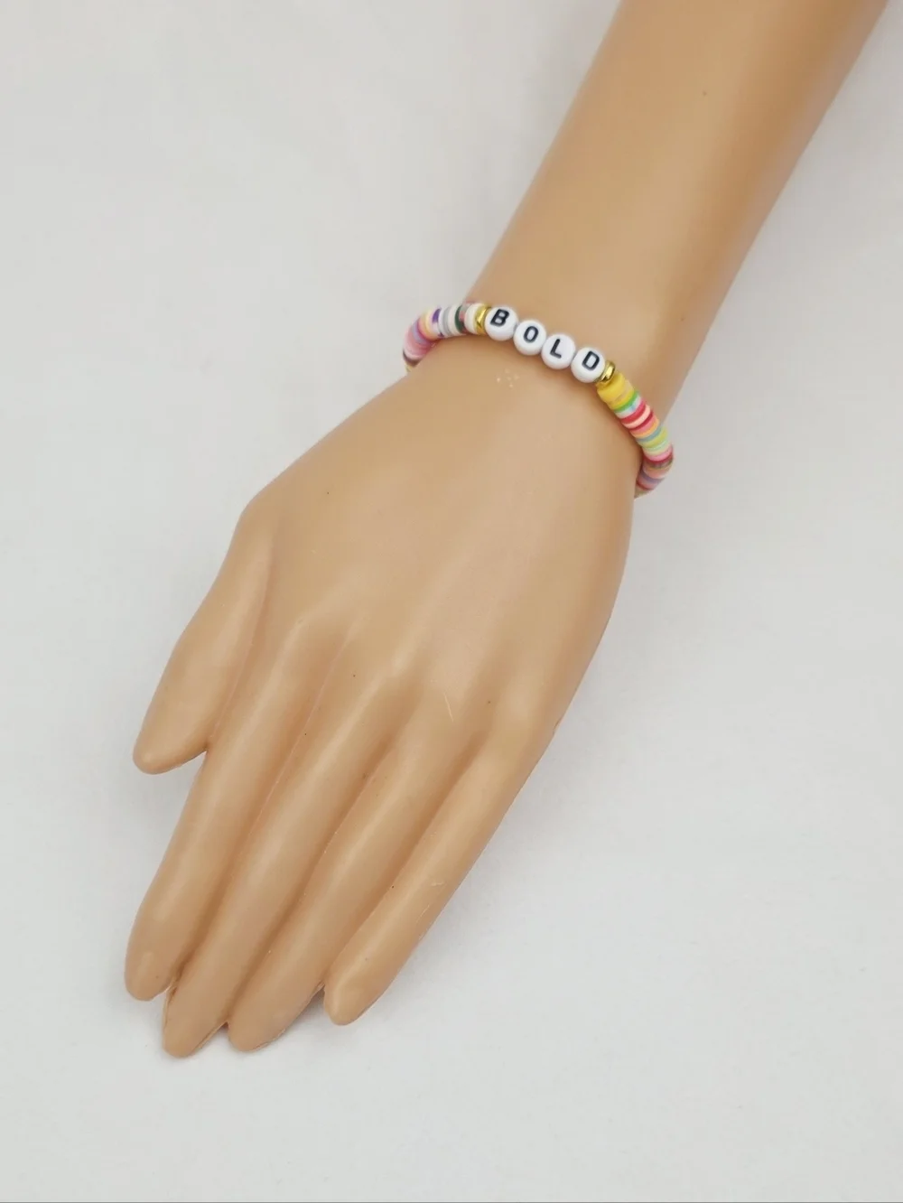 Handmade Clay Bead Multi Color Bold  Bracelet